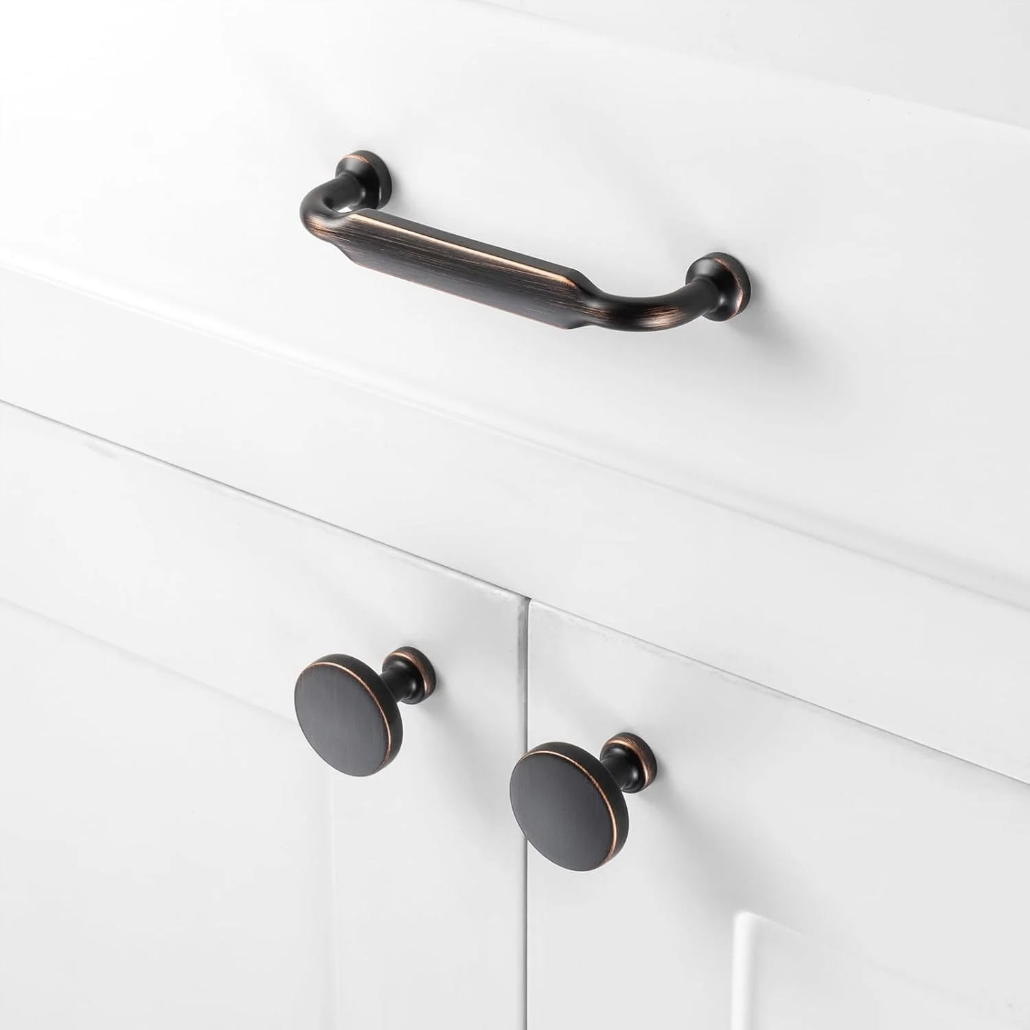 دستگیره کابینت آشپزخانه پایه دار برنزی ASKANO، فاصله سوراخ 7.6 سانتی متر، مدل ZP2302 | بسته 10 عددی، سخت افزار جامد برای کشو، کمد، حمام، روشویی، درب مبلمان، گنجه، اتاق خواب، 7.6 سانتی متر