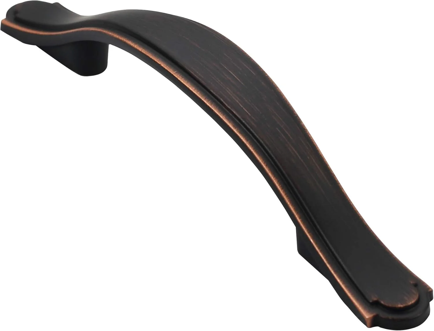 دستگیره کابینت آلزاس‌بی‌جی، برنزی روغنی، 10 عددی، فاصله مرکز سوراخ 76 میلی‌متر، دستگیره کمانی سخت‌افزار آشپزخانه برای کابینت و کشو مدل AL3028ORB