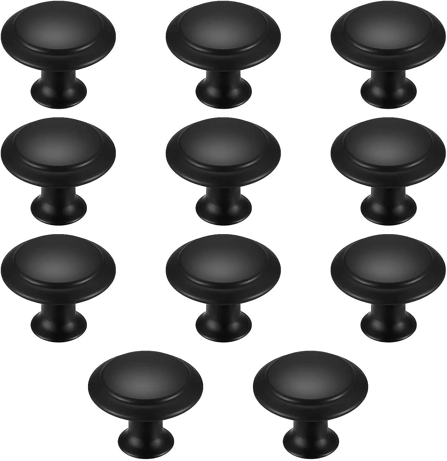 دستگیره کشو Aczyqws، 11 عدد دستگیره گرد مبلمان، دستگیره درب کابینت، دستگیره کمد، دستگیره کشو، دستگیره کابینت آشپزخانه، دستگیره مبلمان کشو کمد آشپزخانه، مشکی