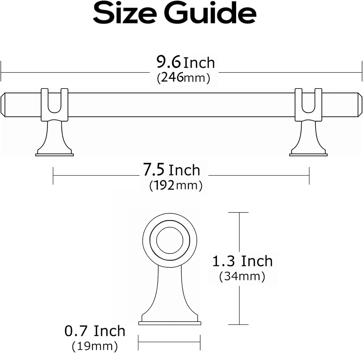 دستگیره کابینت طلایی Alzassbg بسته 10 عددی، فاصله مرکز سوراخ 192 میلی متر، دستگیره های آجدار سخت افزار آشپزخانه برای کابینت ها و کشوها مدل AL3087KGP-ABG