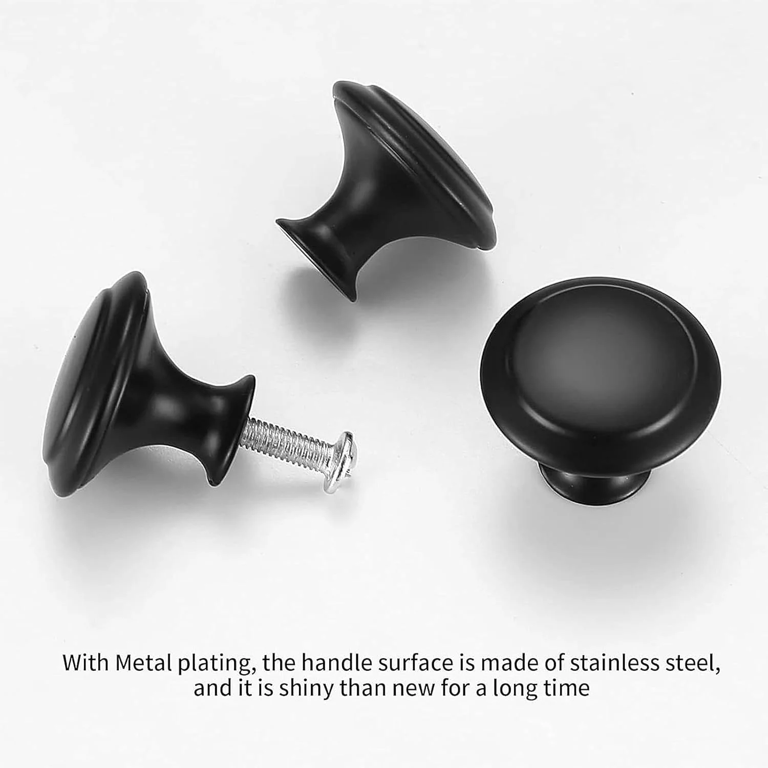 دستگیره کشو Aczyqws، 11 عدد دستگیره گرد مبلمان، دستگیره درب کابینت، دستگیره کمد، دستگیره کشو، دستگیره کابینت آشپزخانه، دستگیره مبلمان کشو کمد آشپزخانه، مشکی