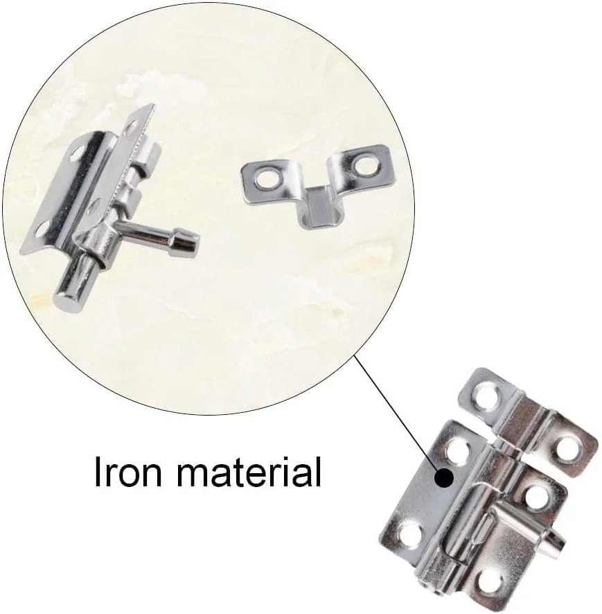 دو عدد قفل زبانه کشویی استیل ضد زنگ، قفل درب سنگین برای درب های باغ، درب اتاق خواب و حمام، کمدهای لباس، کابینت ها و انباری ها، قفل های امنیتی با صفحات کوچک دو عدد قفل زبانه کشویی استیل ضد زنگ، قفل درب سنگین برای درب های باغ، درب اتاق خواب و حمام، کمدهای لباس، کابینت ها و انباری ها، قفل های امنیتی با صفحات کوچک