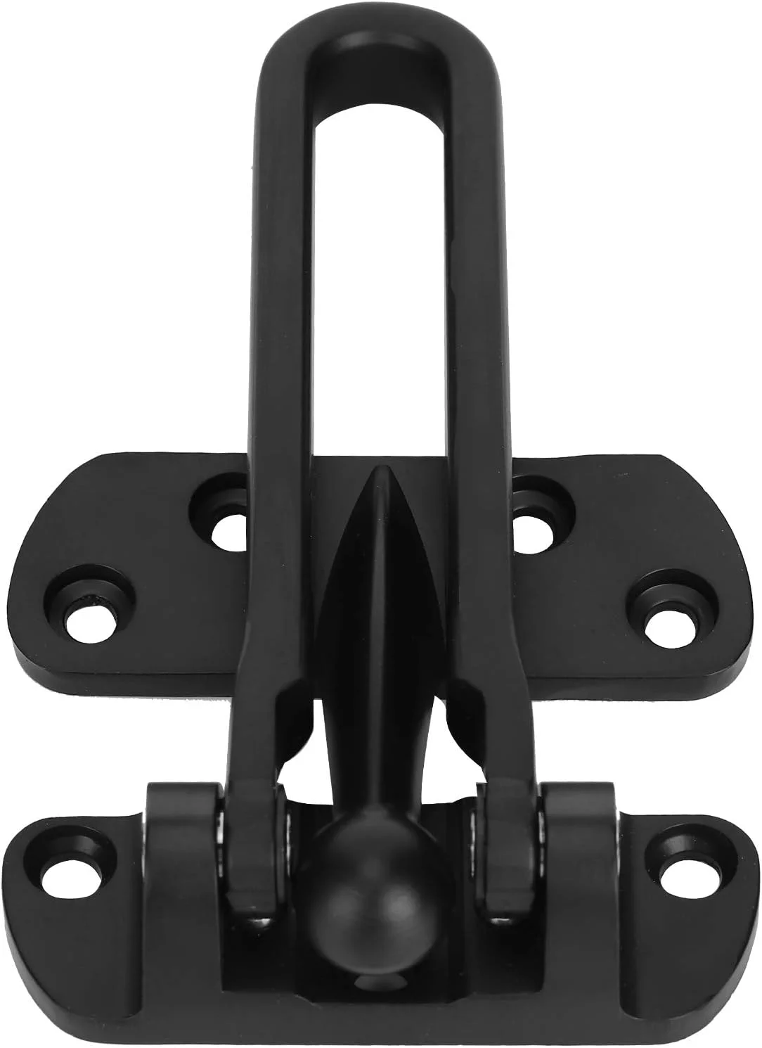 قفل درب، قفل محافظ درب ضد سرقت، سگک درب بادوام استیل ضد زنگ مناسب فضای باز برای هتل و دکوراسیون منزل (JF 01 (مشکی مات))