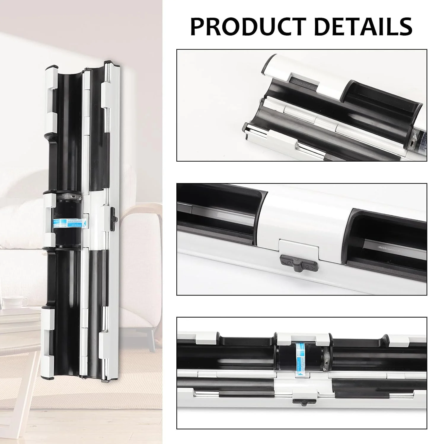 قفل امنیتی درب پاسیو با آلارم، قفل امنیتی درب فرانسوی آلیاژ آلومینیوم قفل ایمنی درب 33 سانتی متر لوله جهانی قفل درب پاسیو با امنیت بالا برای درب های دوتایی قفل درب های گلخانه