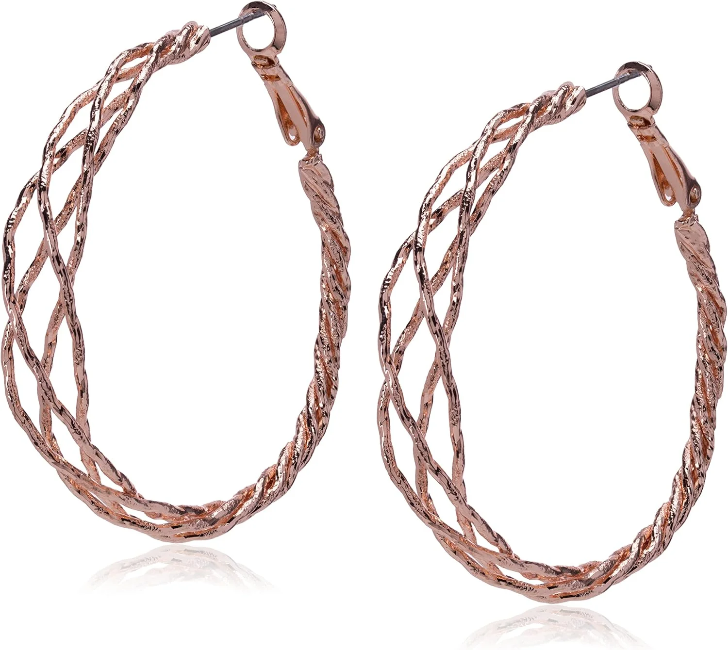 گوشواره های حلقه ای بافت دار گس گوشواره های حلقه ای بافت دار گس