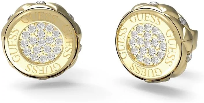 گوشواره زنانه گس مدل JUBE04595JWYGT-U با روکش طلایی و طرح ماتلاس