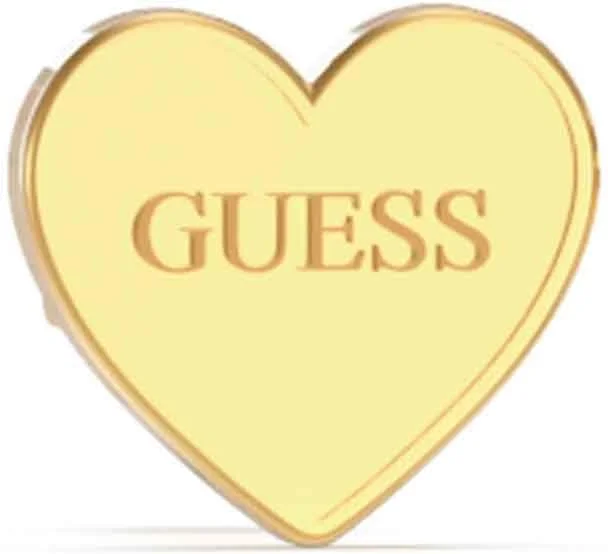 گوشواره های میخی زنانه استیل طلایی گس، طرح قلب با لوگوی حک شده و قفل فشاری گوشواره های میخی زنانه استیل طلایی گس، طرح قلب با لوگوی حک شده و قفل فشاری