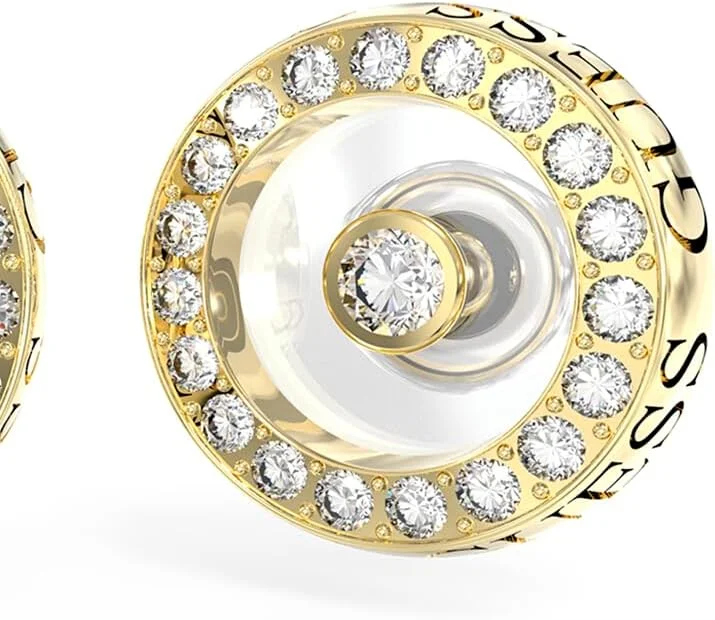 گوشواره میخی دایره ای نگین دار زنانه گس 12 میلی متری طلایی ژوئن 2023 گوشواره میخی دایره ای نگین دار زنانه گس 12 میلی متری طلایی ژوئن 2023