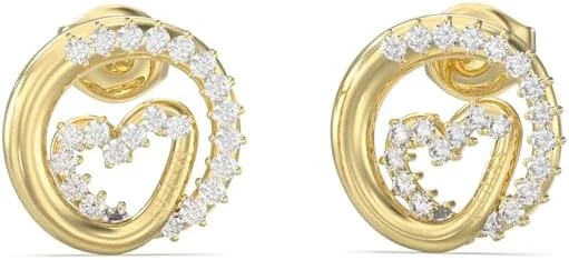 گوشواره های قلبی طلایی زنانه گس مدل JUBE05528JWYGT/U