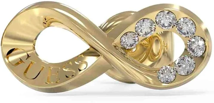 گوشواره میخی بی نهایت زنانه گس استیل ضد زنگ، طلایی گوشواره میخی بی نهایت زنانه گس استیل ضد زنگ، طلایی