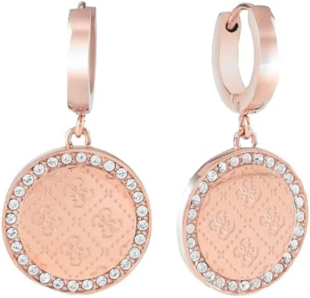 گوشواره های حلقه ای زنانه گس مدل LADY ER 30MM HUGGIES 4G COIN & CRYS RG MAY'2022