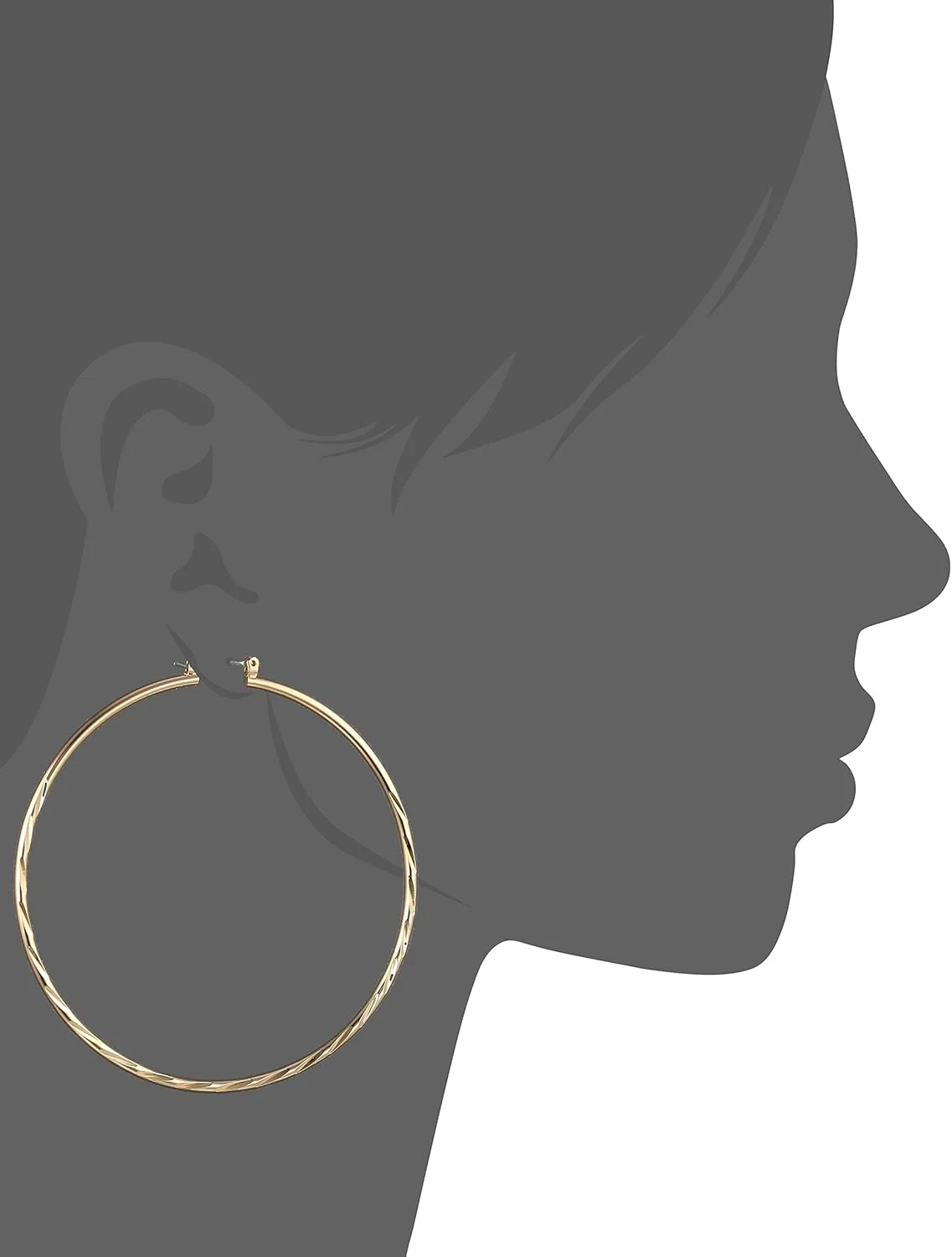 گوشواره های حلقه ای فلزی گس مدل Ig Hoop، طلایی، سایز One Size گوشواره های حلقه ای فلزی گس مدل Ig Hoop، طلایی، سایز One Size