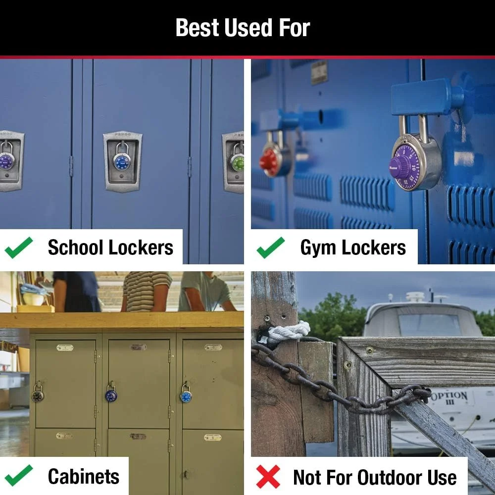 قفل کمبیناسیون مستر لاک 1505D، مناسب کمد و قفل آویز، تک عددی، رنگ ها ممکن است متفاوت باشند قفل کمبیناسیون مستر لاک 1505D، مناسب کمد و قفل آویز، تک عددی، رنگ ها ممکن است متفاوت باشند