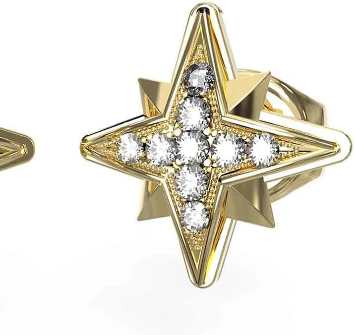 گوشواره میخی زنانه گس مدل STARS با قطر 8 میلی متر، طلایی، ژوئن 2023 گوشواره میخی زنانه گس مدل STARS با قطر 8 میلی متر، طلایی، ژوئن 2023