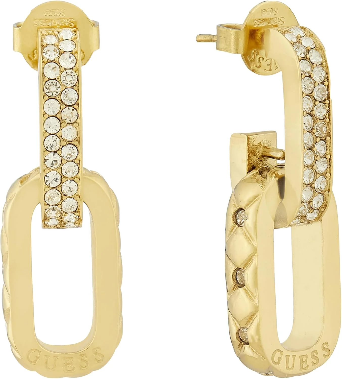 گوشواره زنانه گس مدل JUBE04582JWYGT-U متلسی پولکی طلایی گوشواره زنانه گس مدل JUBE04582JWYGT-U متلسی پولکی طلایی