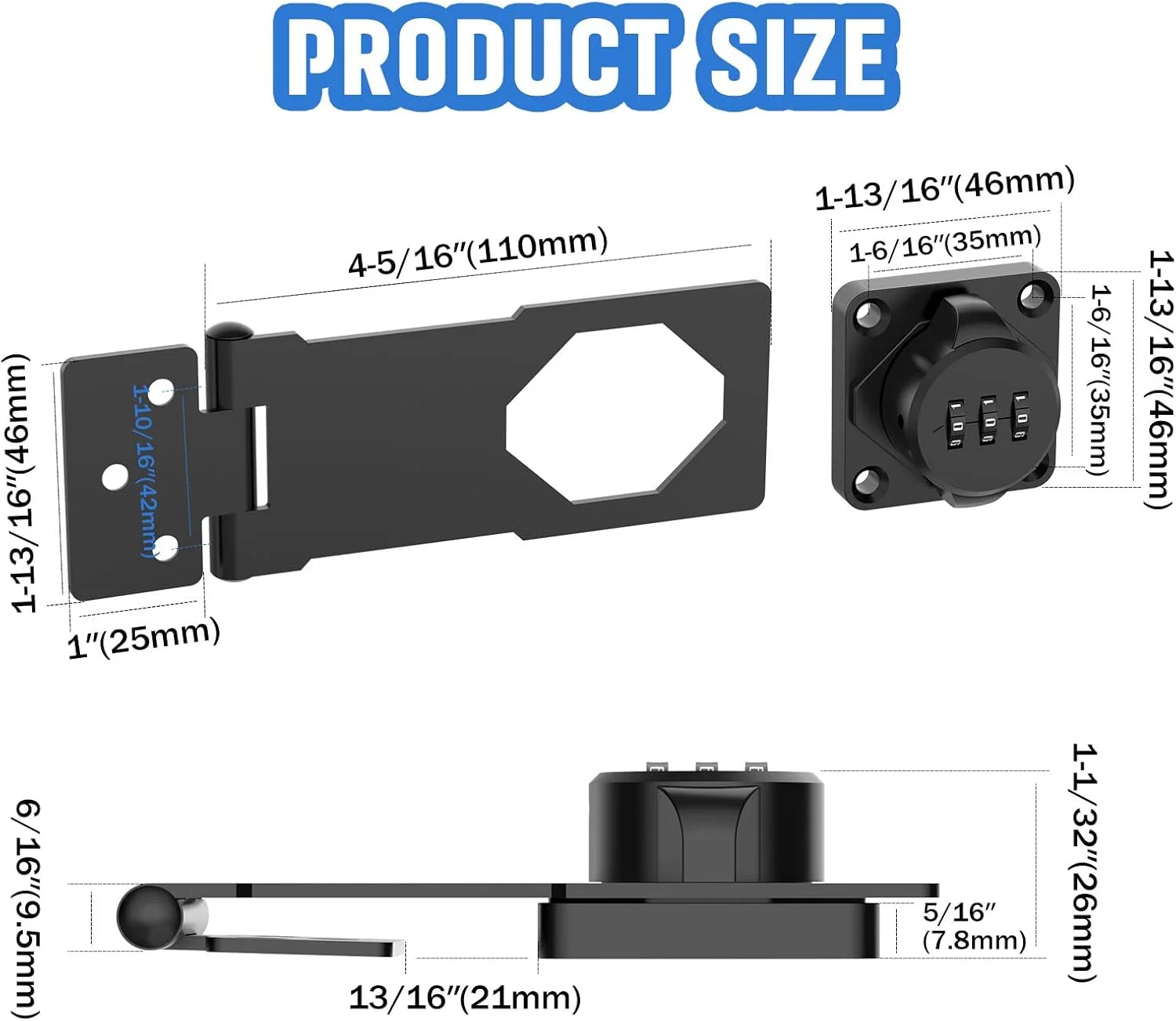 قفل های رمزدار کابینت خانگی MeBantoo، قفل ترکیبی درب کابینت، قفل کشویی امنیتی درب برای درهای کوچک، کابینت ها، درب انبار، حمام، فضای باز، باغ (2 عدد مشکی)