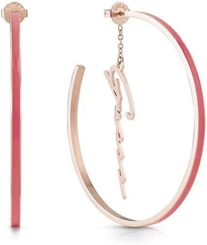 گوشواره حلقه ای استیل رزگلد مهمانی ساحلی گس زنانه، سایز واحد