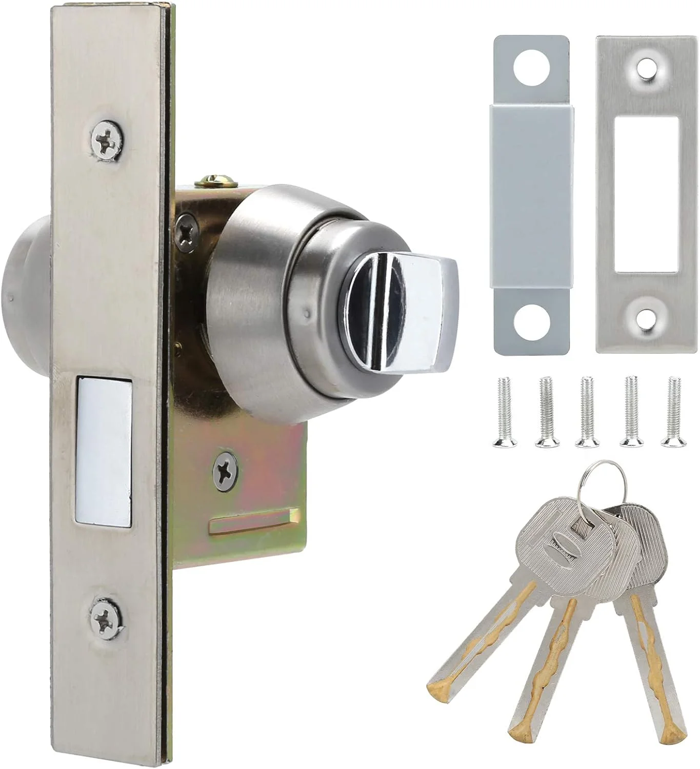 قفل زبانه درب آلیاژ آلومینیوم ضخیم ضد سرقت قفل کشویی چرخشی درب امنیتی با کلید