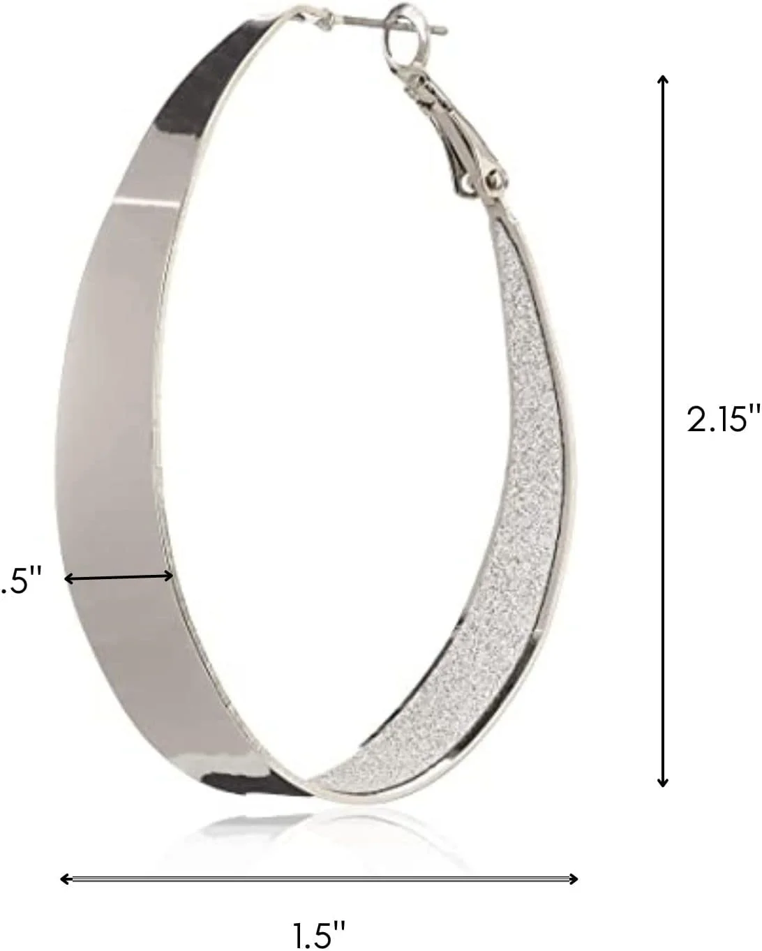 گوشواره های حلقه ای بزرگ بیضی شکل اکلیلی گس