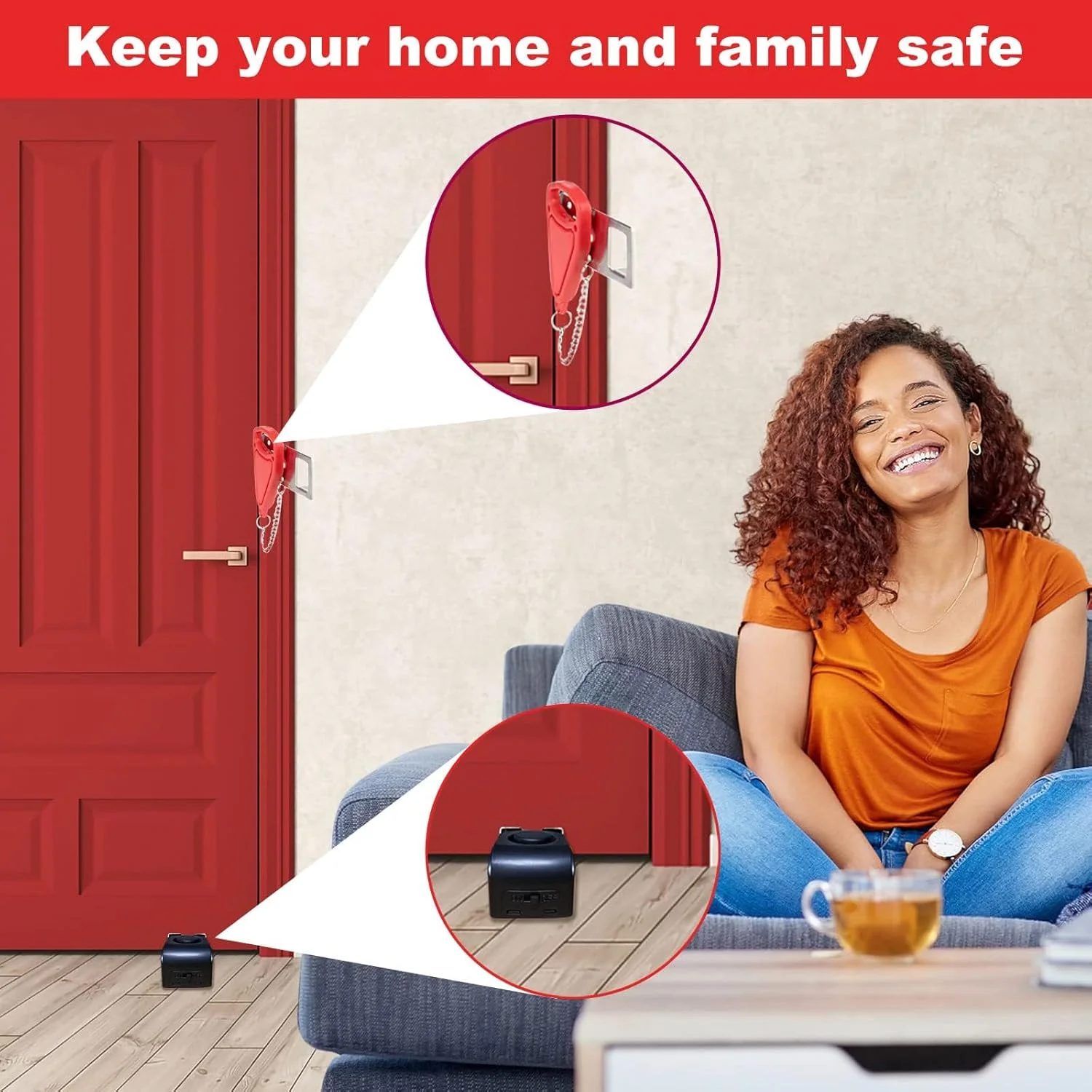 قفل درب قابل حمل خزنه، قفل های مسافرتی درب امنیتی منزل برای ایمنی و حریم خصوصی بیشتر، ایده آل برای مسافرت، هتل، خانه، آپارتمان، خوابگاه