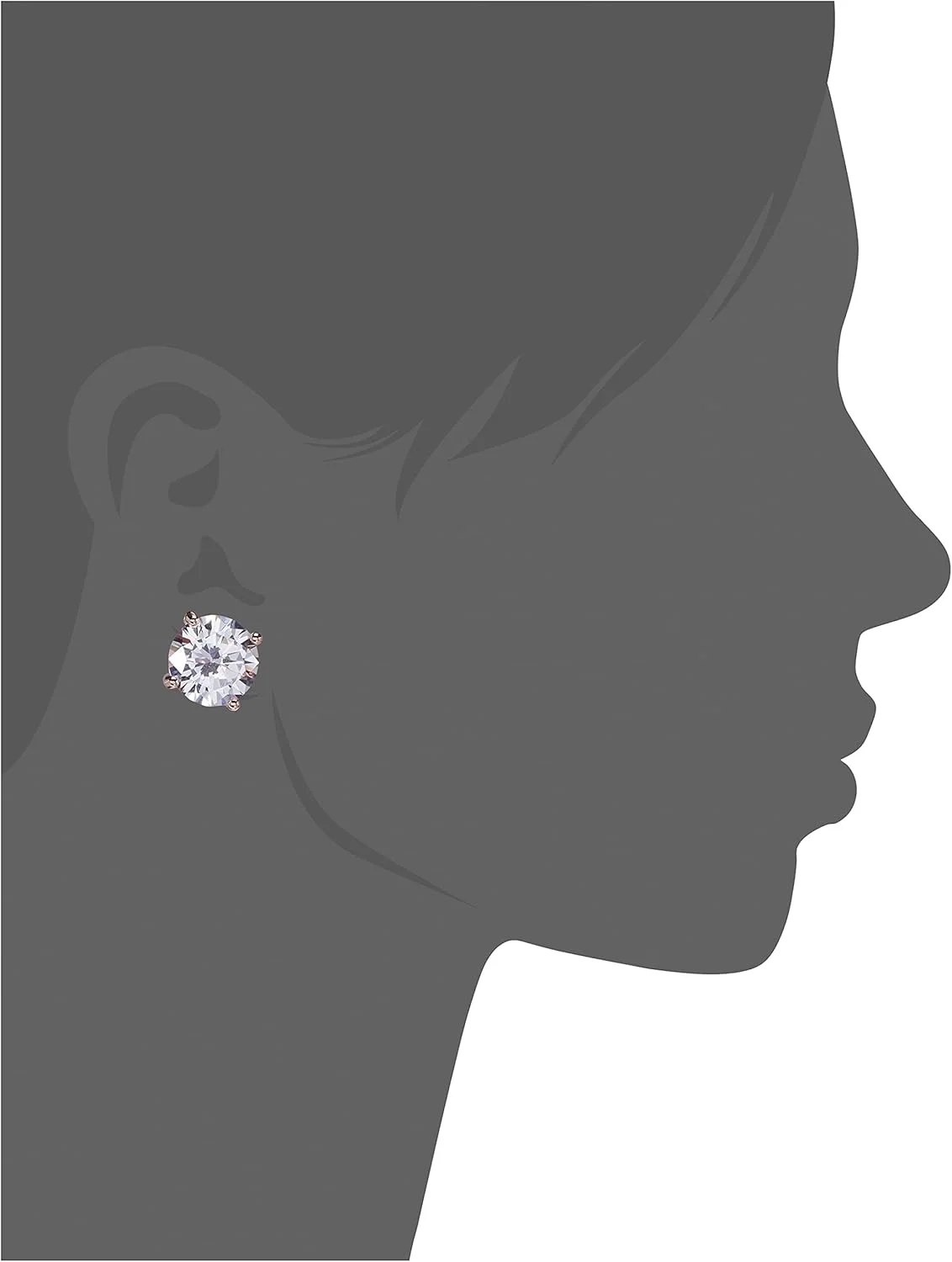 گوشواره های حلقه ای و نگین دار زنانه گس، رزگلد، سایز One Size، کریستال، زیرکونیا