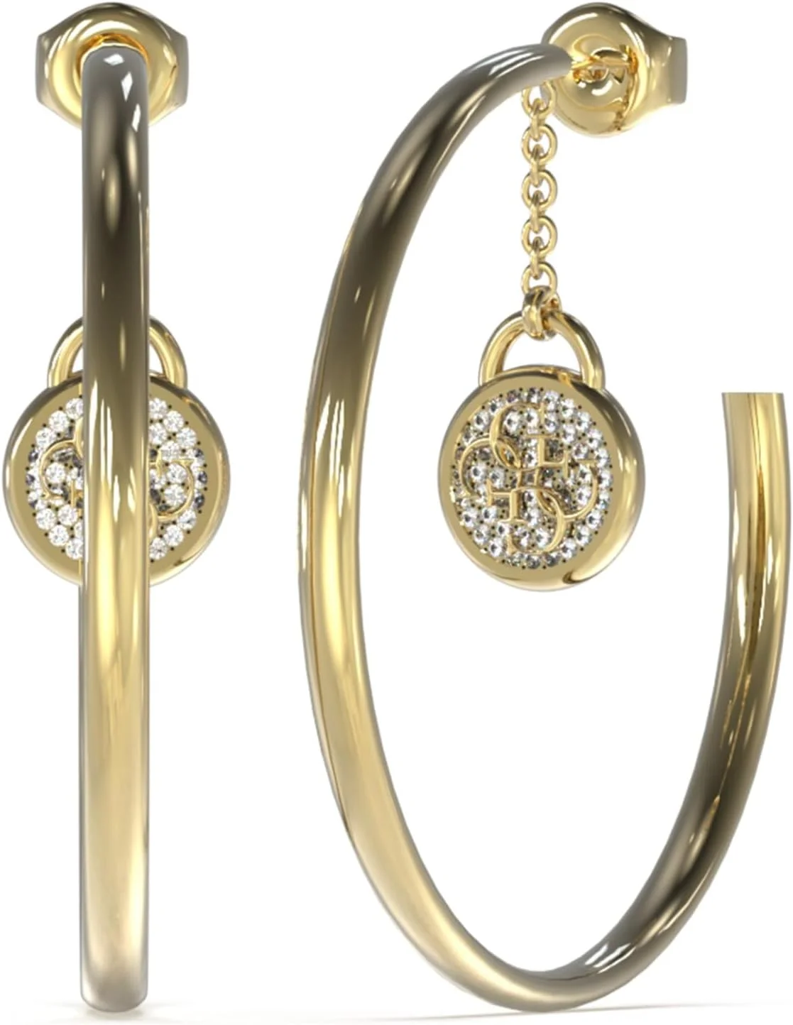 گوشواره زنانه گس مدل JUBE03128JWYGT/U طلایی