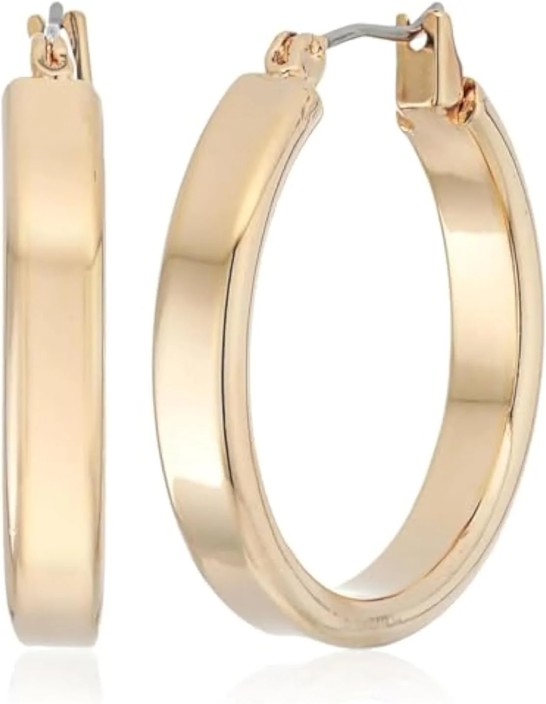 گوشواره های حلقه ای کوچک طلایی "Basic" GUESS، فلزی، تک سایز، فلزی، بدون نگین