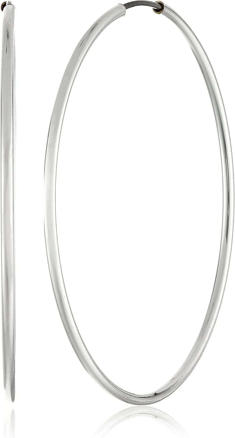 گوشواره های حلقه ای بزرگ و ساده GUESS