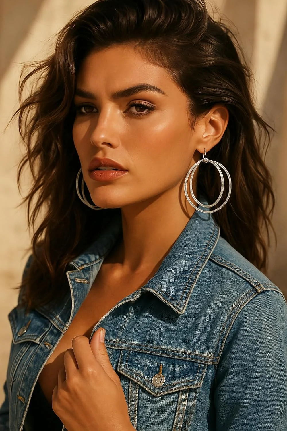 گوشواره های حلقه ای نقره ای گس با سیم صاف و بافت دار گوشواره های حلقه ای نقره ای گس با سیم صاف و بافت دار