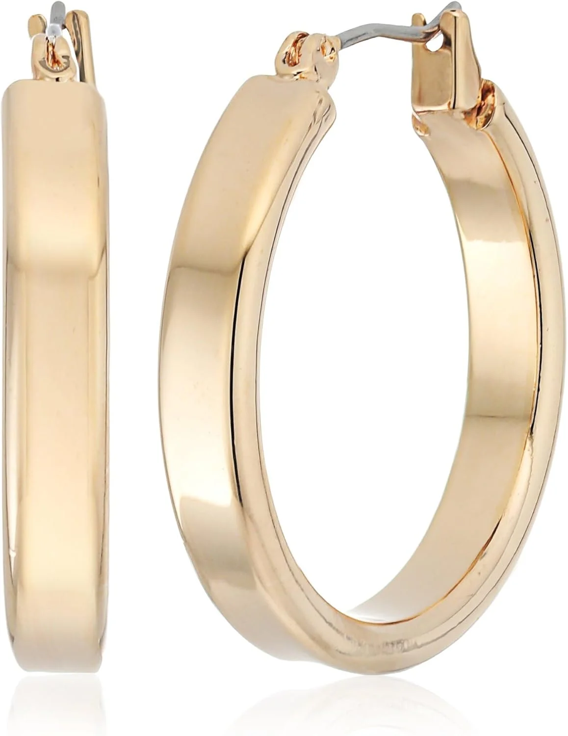 گوشواره های حلقه ای کوچک طلایی "Basic" GUESS، فلزی، تک سایز، فلزی، بدون نگین