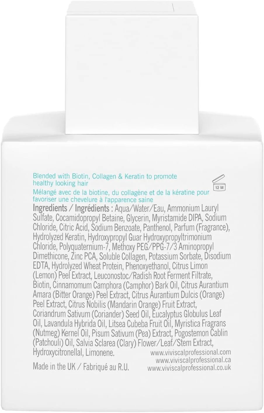 شامپو ضخیم کننده مو ویویسکال پروفشنال حاوی کمپلکس اختصاصی Ana:Tel، بیوتین، کلاژن و کراتین، 250 میلی لیتر