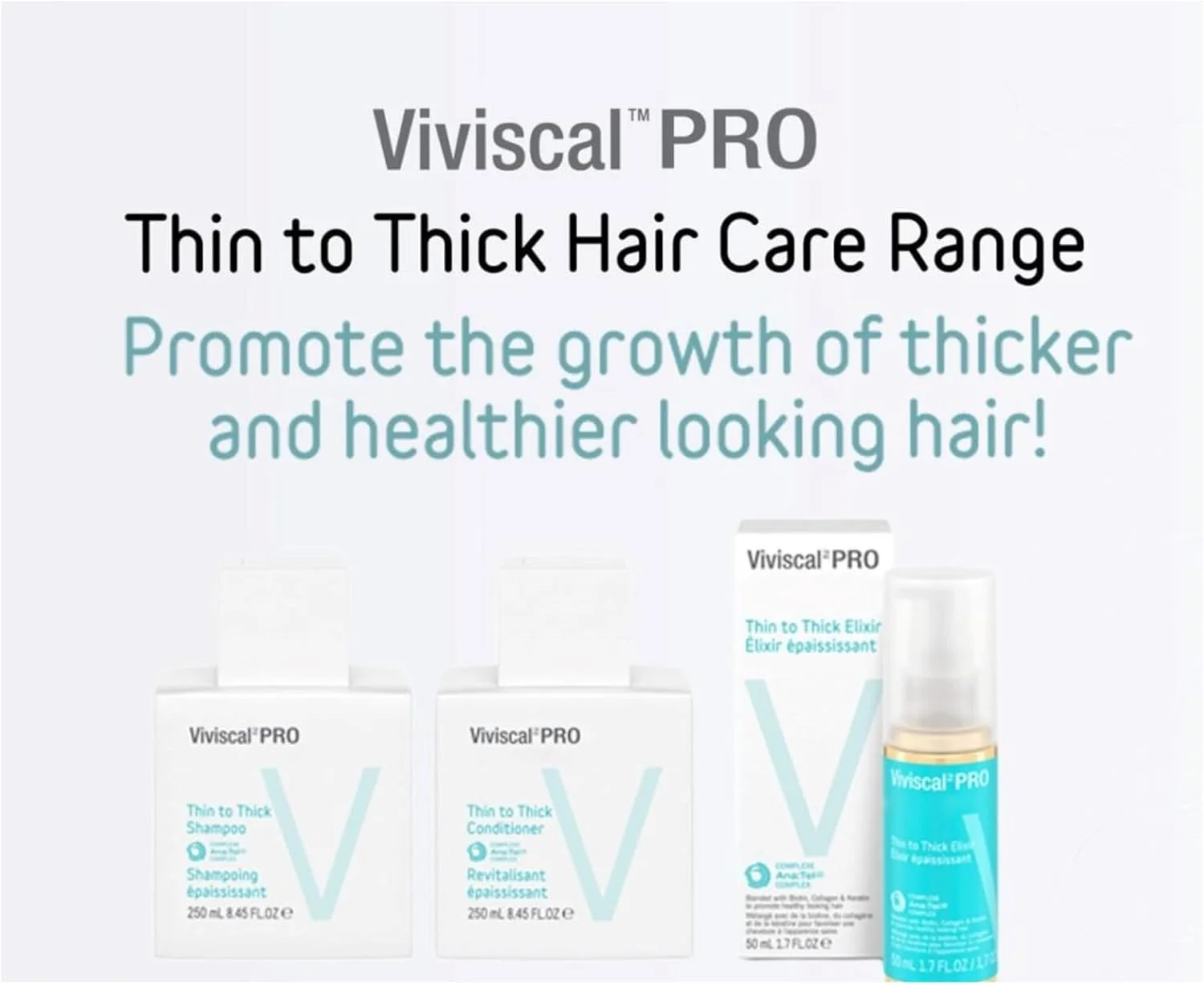 شامپو ضخیم کننده مو ویویسکال پروفشنال حاوی کمپلکس اختصاصی Ana:Tel، بیوتین، کلاژن و کراتین، 250 میلی لیتر