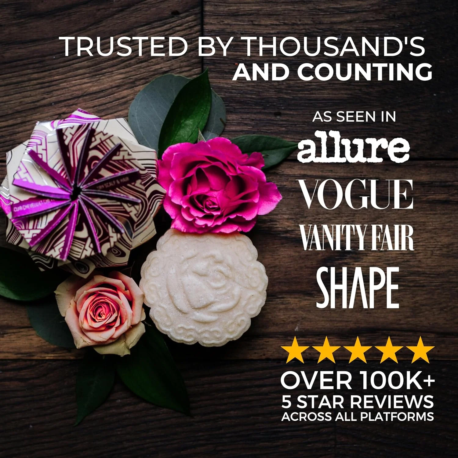 شامپو بار روغن ضروری بابونه و رز ویوری ساخته شده با آب برنج - شامپو بارهای دست ساز کاملا طبیعی - بدون سولفات