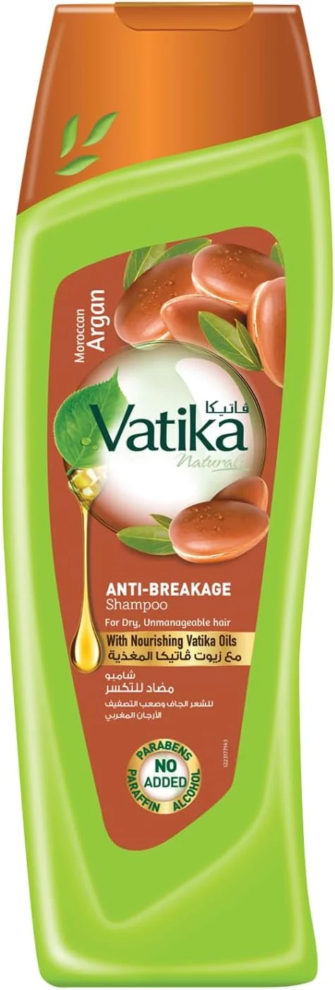 شامپو ضد شکنندگی آرگان مراکشی Vatika Naturals 200ml | موهای نرم و مرطوب | برای موهای خشک و غیرقابل کنترل