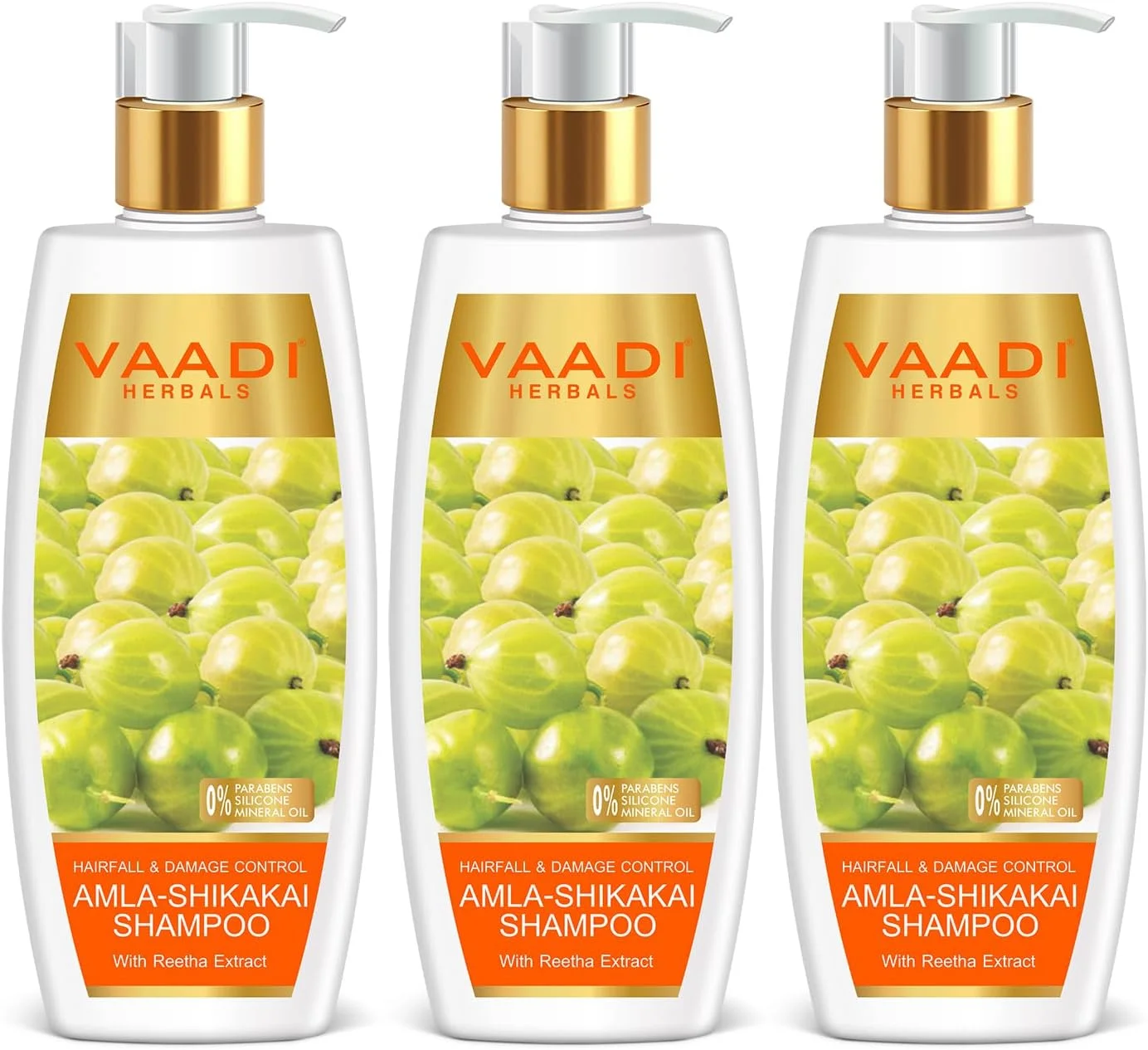 شامپو ارگانیک کنترل ریزش و آسیب مو گیاهان وادی (عصاره انگور فرنگی هندی) (3 عدد x 350 میلی لیتر)