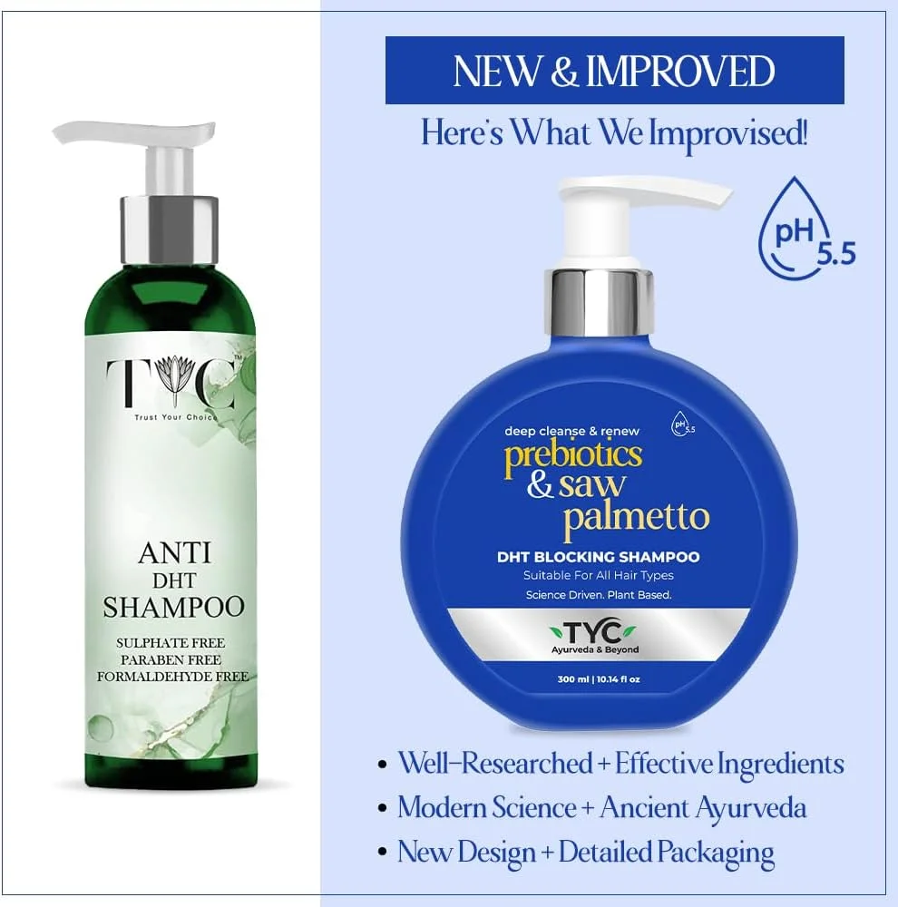 شامپو مسدود کننده DHT آیورودیک TYC - TRUST YOUR CHOICE | پاک کننده عمیق، ضد خارش و ضد شوره | بدون سولفات | شامپو و نرم کننده ارگانیک 3 در 1 | 300 میلی لیتر شامپو مسدود کننده DHT آیورودیک TYC - TRUST YOUR CHOICE | پاک کننده عمیق، ضد خارش و ضد شوره | بدون سولفات | شامپو و نرم کننده ارگانیک 3 در 1 | 300 میلی لیتر