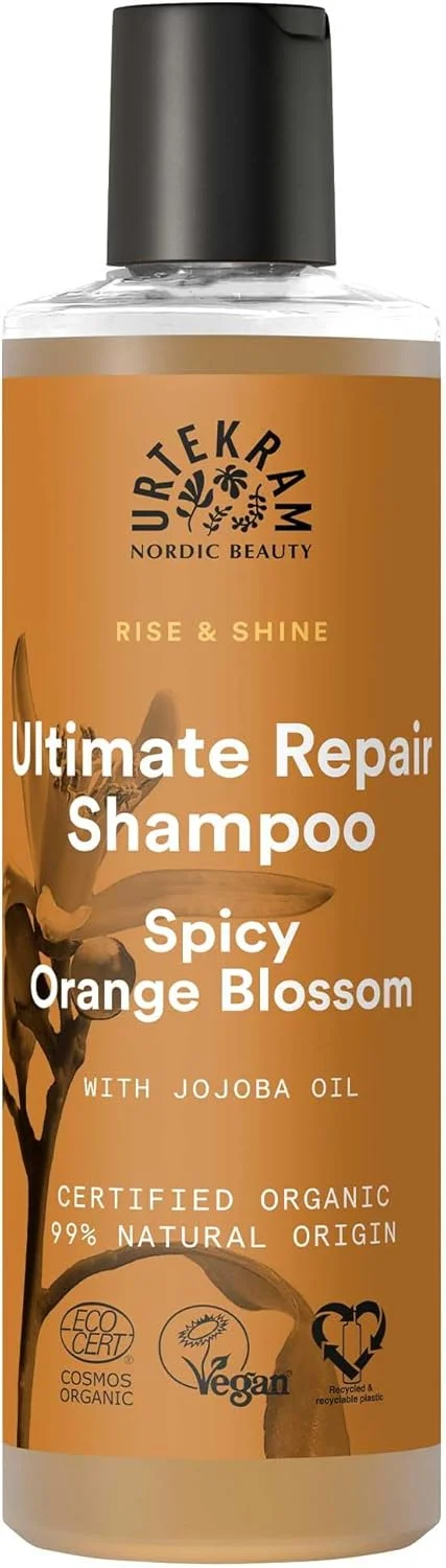 شامپو ترمیم کننده موهای آسیب دیده اورتکرام با رایحه شکوفه پرتقال و روغن جوجوبا، 250 میلی لیتر - 100% ارگانیک | تغذیه کننده و ترمیم کننده موهای خشک و آسیب دیده | وگان