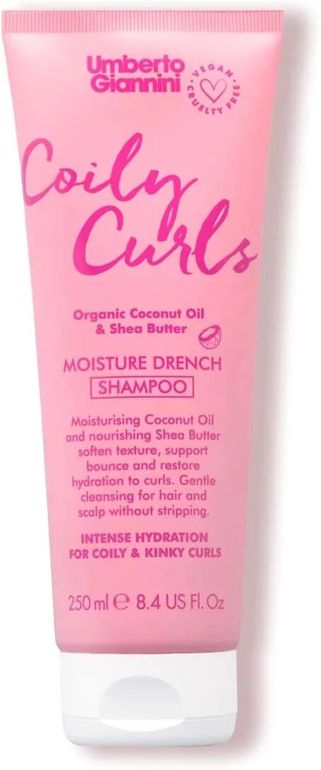 شامپو مرطوب کننده موهای فر Umberto Giannini بدون سولفات (250 میلی لیتر)