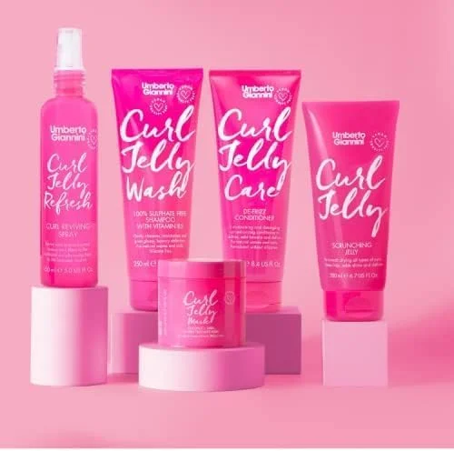 شامپو و نرم کننده حالت دهنده موی فر Umberto Giannini Curl Jelly، وگان و بدون تست حیوانی، راه حل ضد وز برای موهای فر یا موج دار، 200 میلی لیتر شامپو و نرم کننده حالت دهنده موی فر Umberto Giannini Curl Jelly، وگان و بدون تست حیوانی، راه حل ضد وز برای موهای فر یا موج دار، 200 میلی لیتر