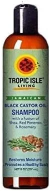 شامپو روغن کرچک سیاه جامائیکایی Tropic Isle Living حجم 240 میلی لیتر