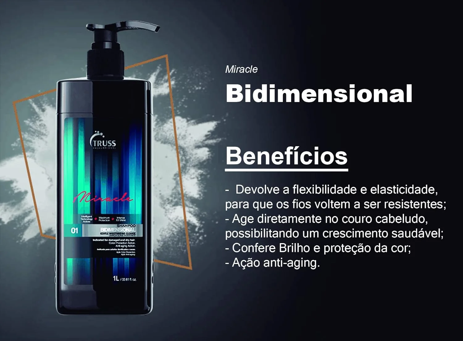 شامپو ترمیم کننده دو بعدی تروس - 1 لیتر