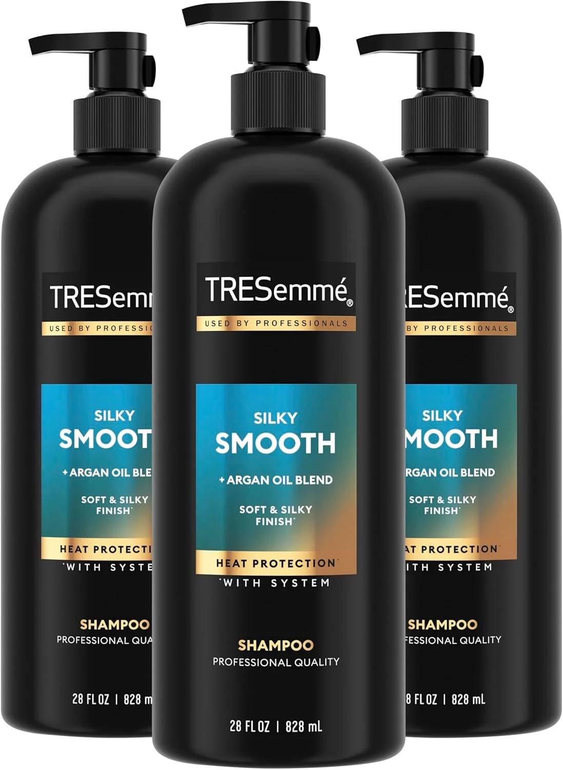 شامپو نرم و ابریشمی ترزمه 3 عددی، موهای خشک را با روغن آرگان مراکشی برای داشتن ظاهری سالم و درخشان و با کیفیت حرفه ای، رام و مرطوب می کند، 828 میلی لیتر