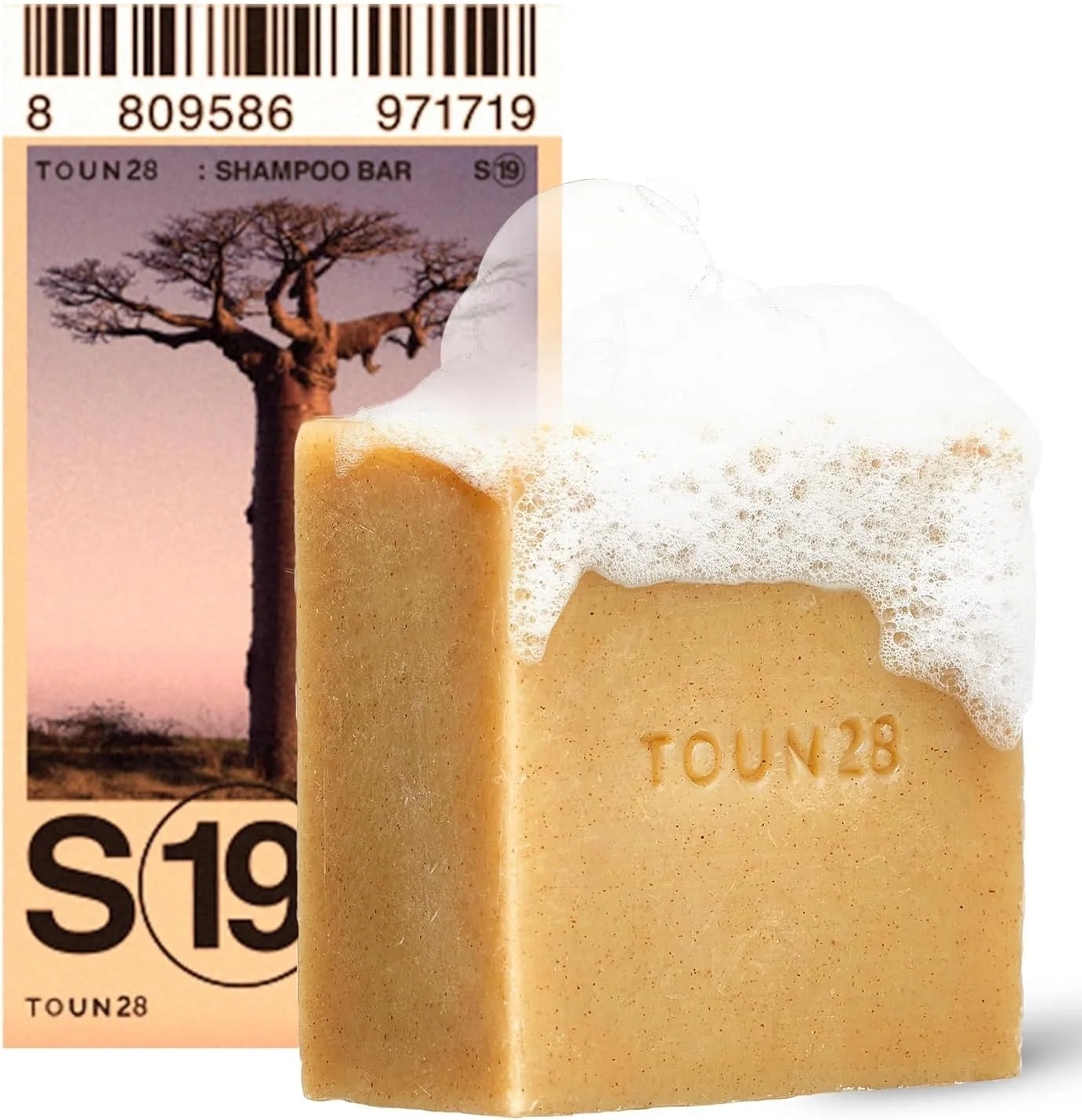 شامپو بار موی سر TOUN28 مناسب موهای خشک و آسیب دیده – بیوتین و کلاژن برای ترمیم و تقویت، وگان، رایحه گل، 100 گرم | مراقبت موی کره ای