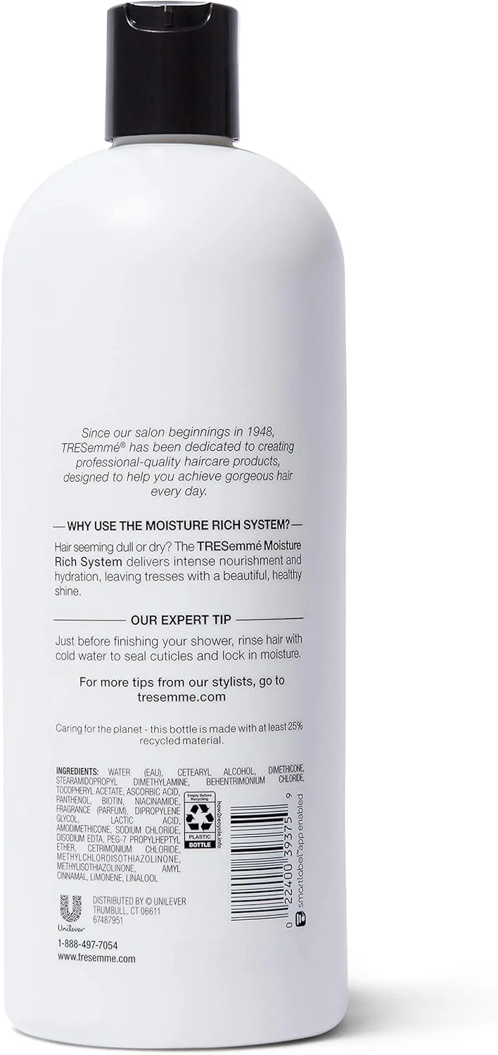 نرم کننده موی سر TRESemmé، غنی از رطوبت، 828 میلی لیتر نرم کننده موی سر TRESemmé، غنی از رطوبت، 828 میلی لیتر