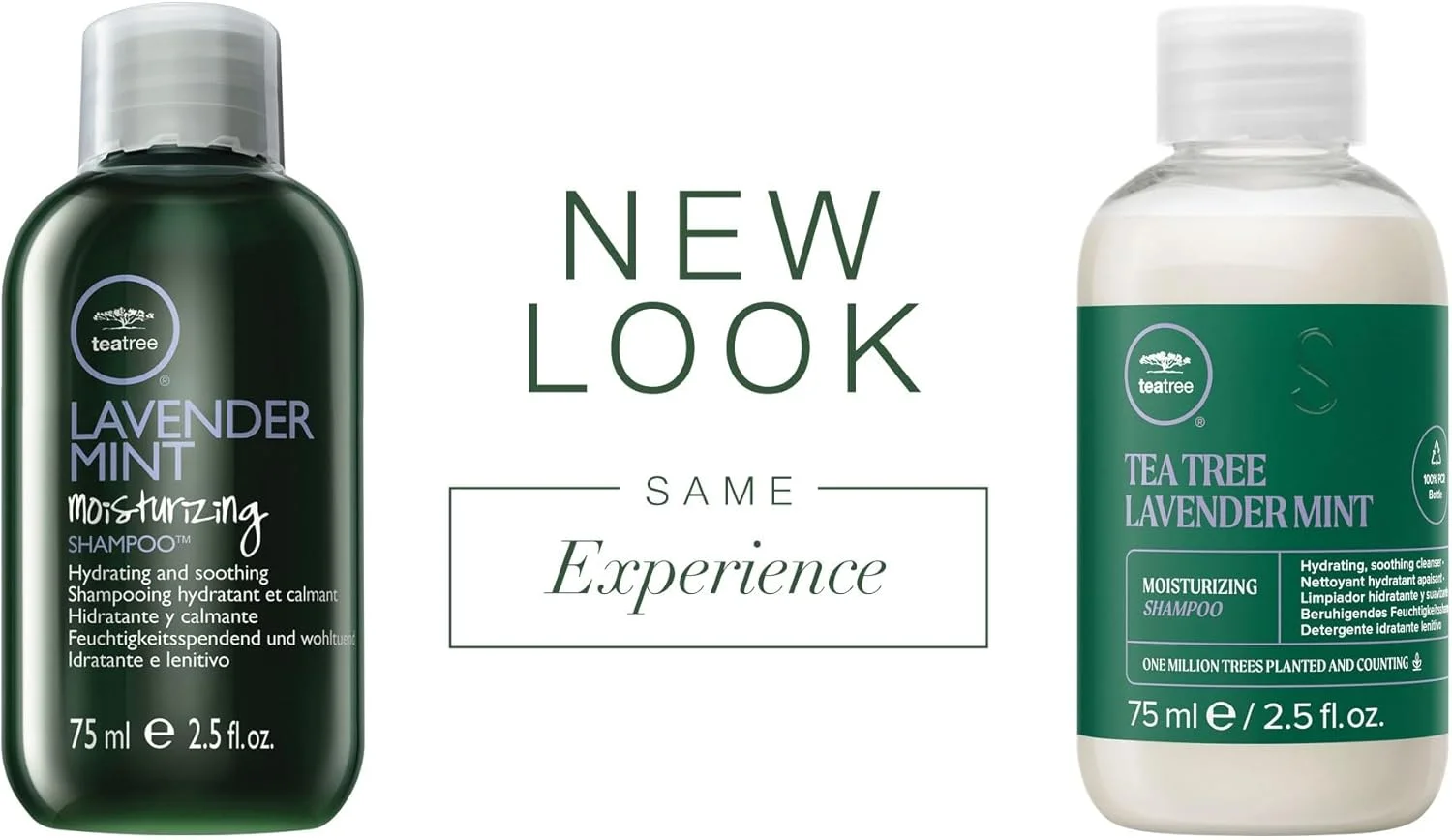 شامپو مرطوب کننده درخت چای، اسطوخودوس و نعناع، آبرسان + تسکین دهنده، برای موهای زبر + خشک، 74 میلی لیتر