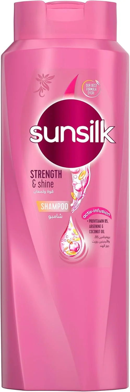 شامپو سانسیلک، برای موهای ضعیف و کدر، استحکام و درخشندگی، با پروویتامین B5، آرژنین و روغن نارگیل، 700 میلی لیتر