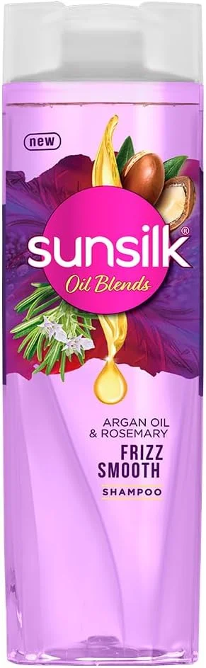 شامپو روغن آرگان و رزماری Sunsilk، نرم کننده موهای وز | مخصوص موهای وز | بدون پارابن افزوده | 370 میلی لیتر