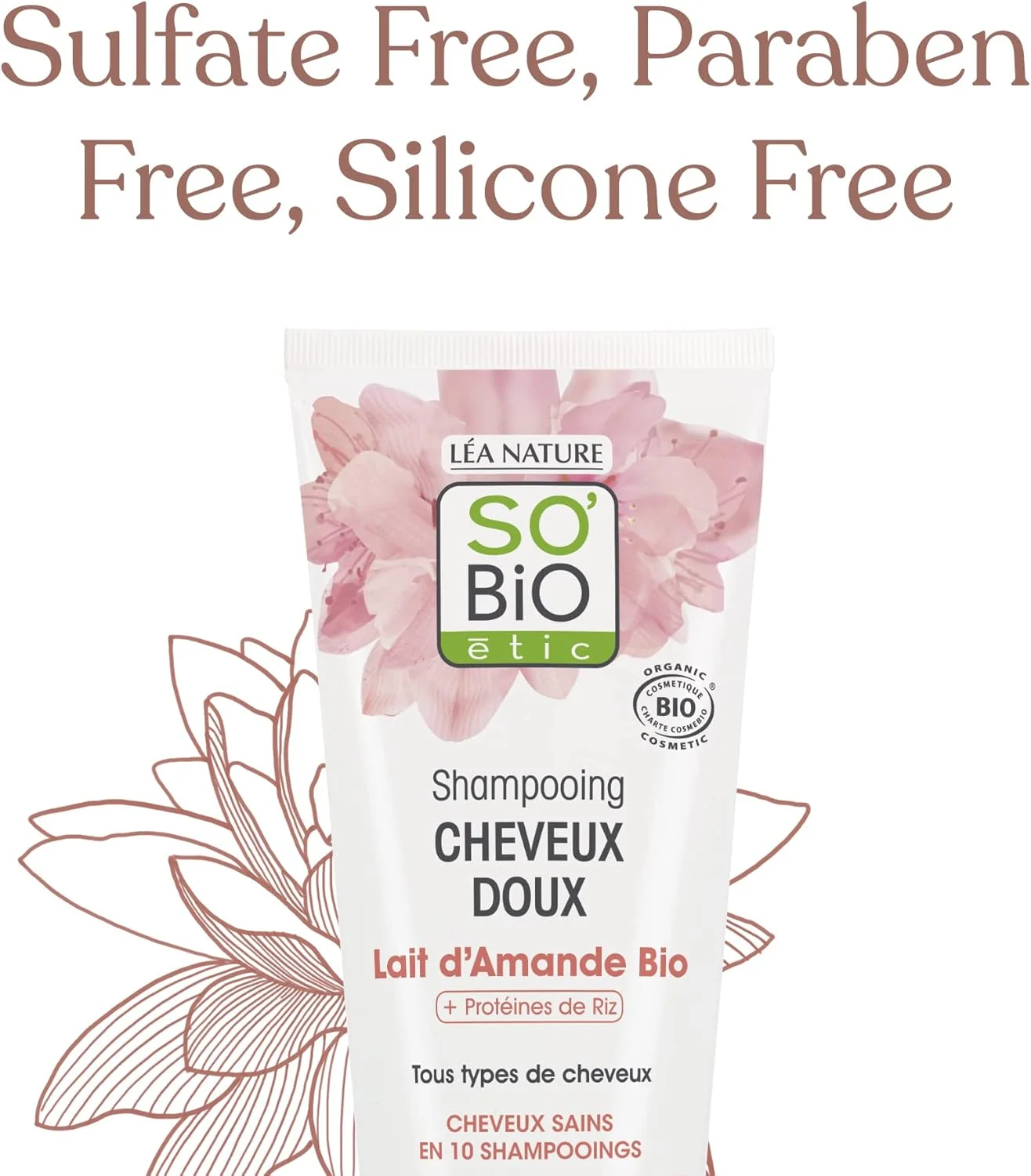 شامپو موی سر نرم بادام So'Bio Étic So 'Bio Étic Organic، ۲۵۰ میلی لیتر شامپو موی سر نرم بادام So'Bio Étic So 'Bio Étic Organic، ۲۵۰ میلی لیتر