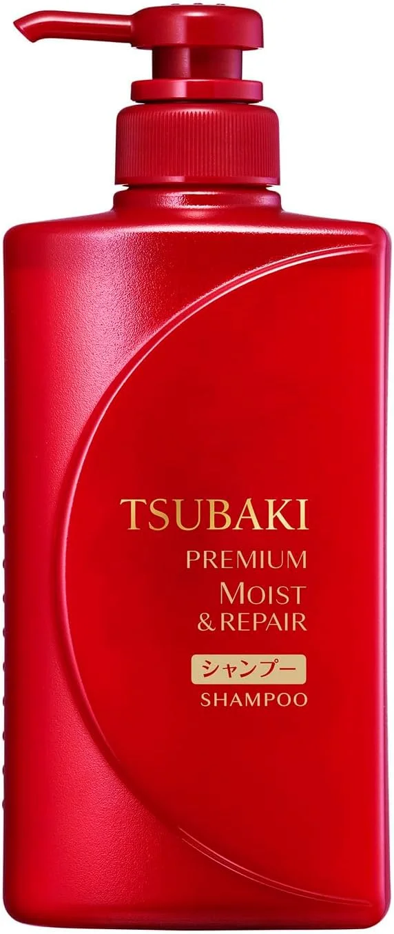 شامپو مرطوب کننده مو Shiseido Tsubaki، پمپی، 490 میلی لیتر