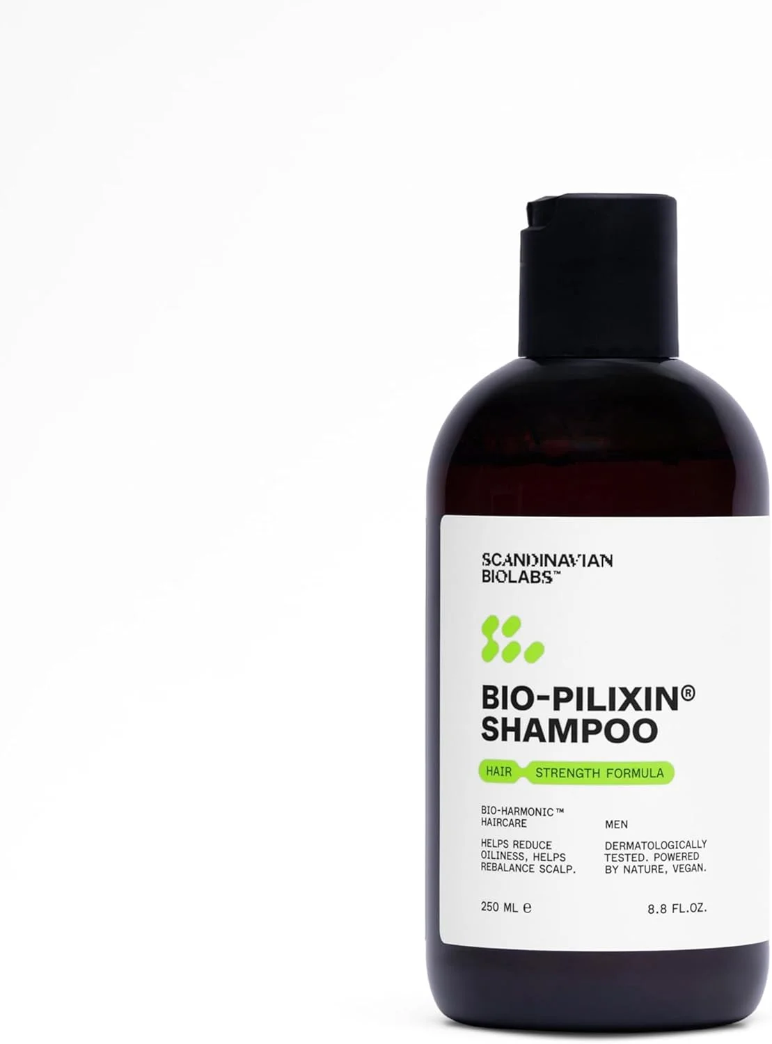 شامپو مو مردانه Scandinavian Biolabs، فرمول طبیعی برای تقویت مو با پاکسازی ملایم، مرطوب کننده پوست سر و مو، کاهش تولید سبوم